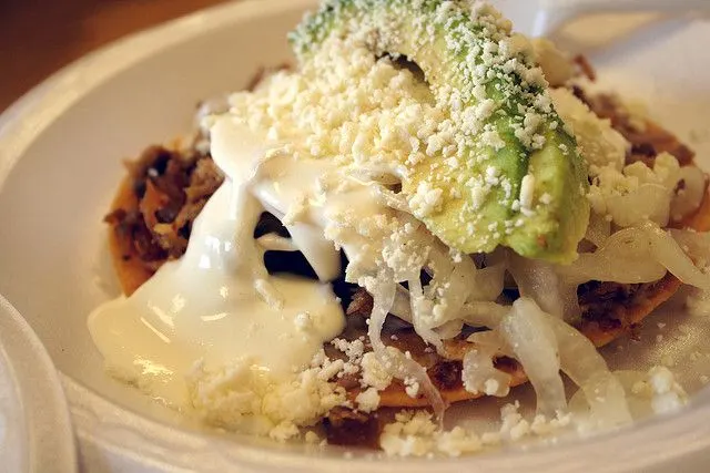 Carnitas Tostada at El Taurino restaurant