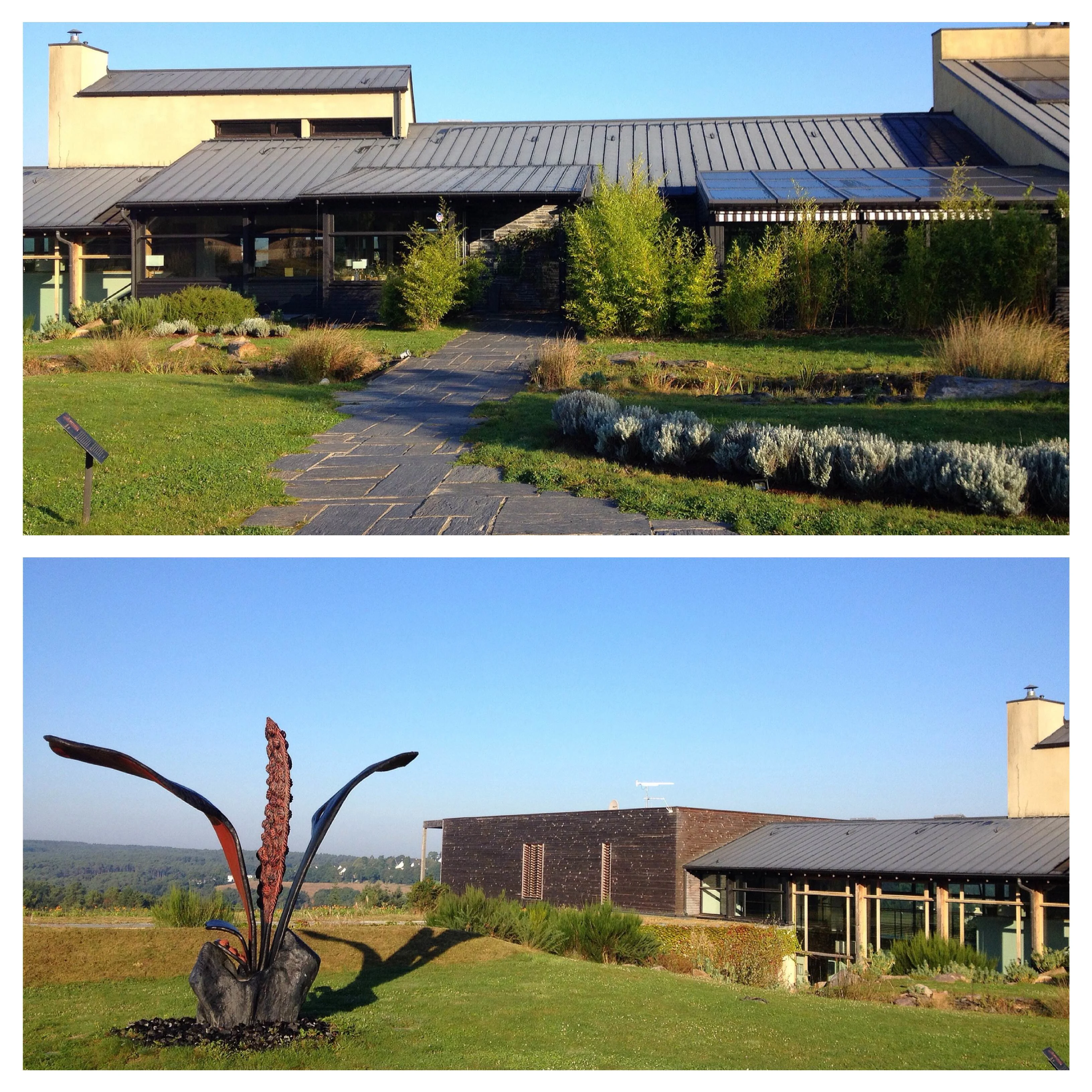 hotel exterior la gree des landes yves rocher hotel