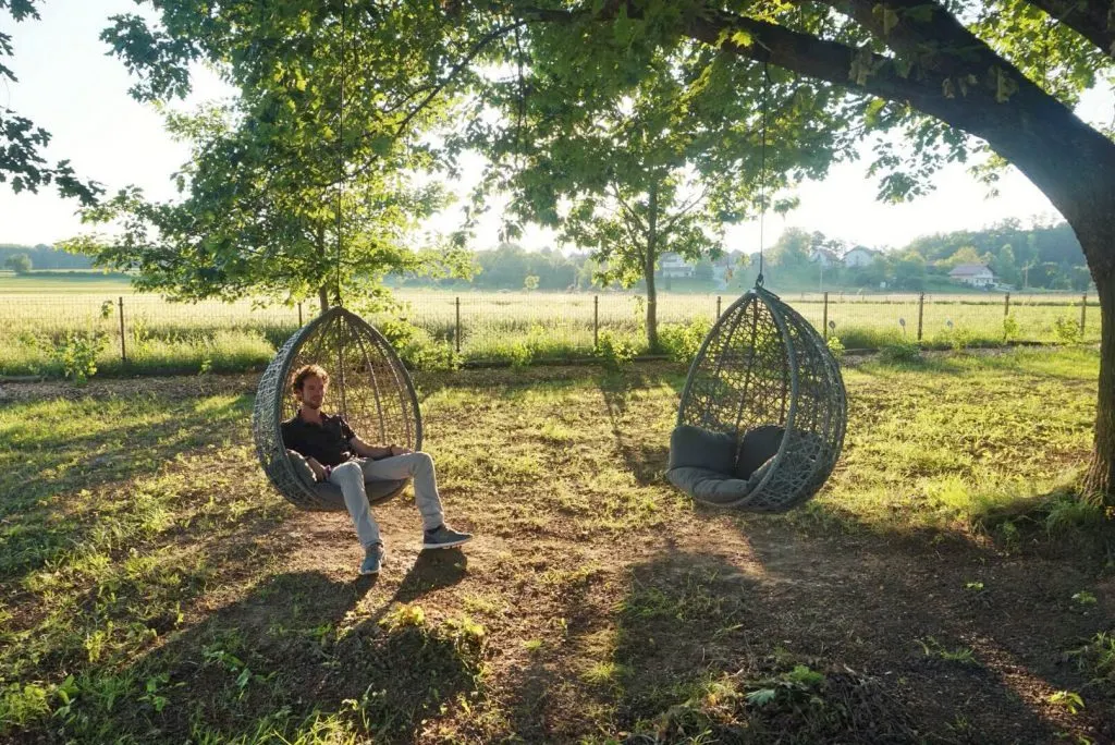 A long weekend in Slovenia at Big Berry Camp: relaxation time in the hanging baskets