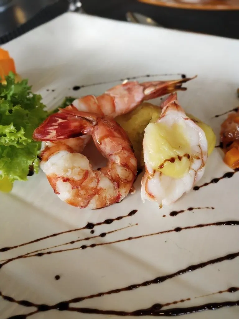 Shrimps on a plate