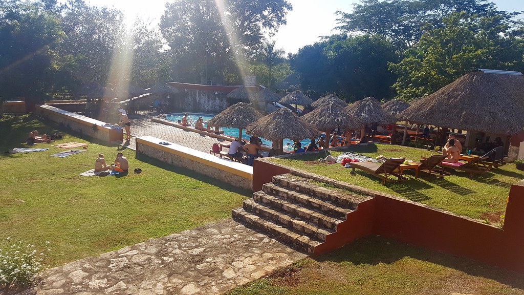 The pool at Hacienda San Lorenzo Oxman near Valladolid.