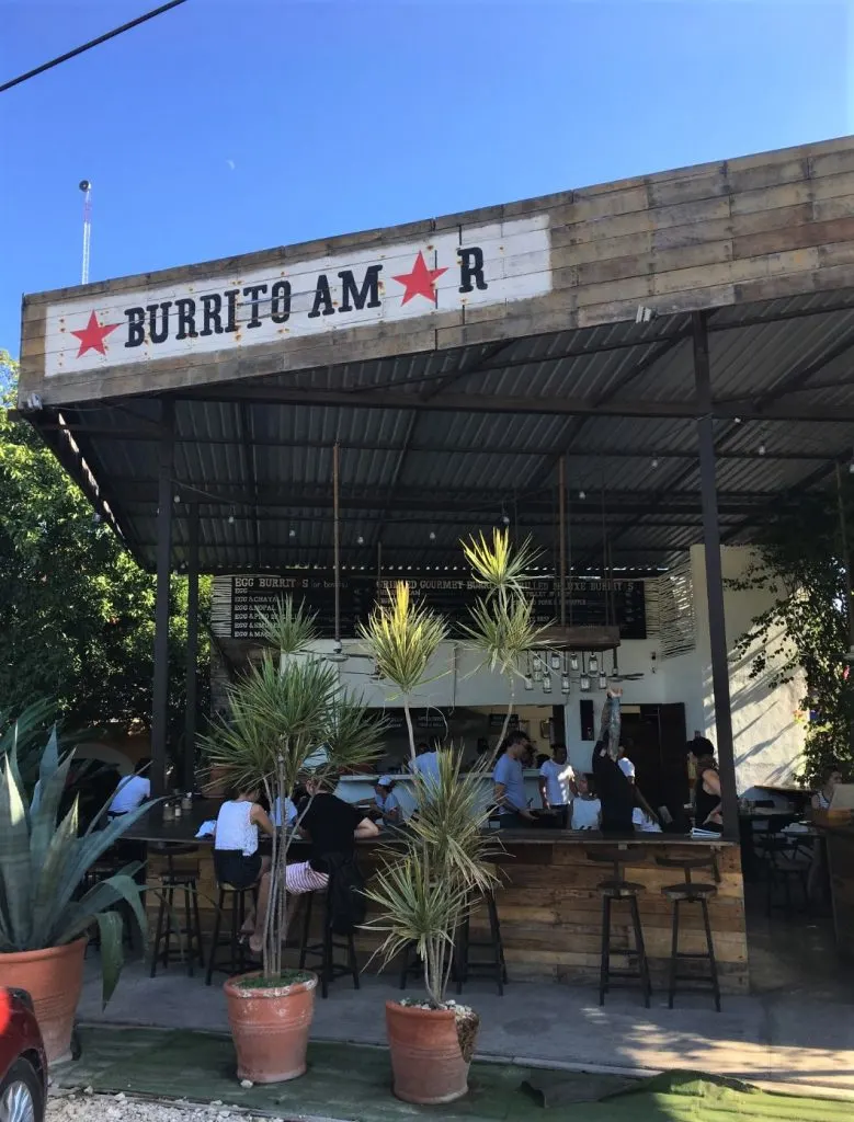 the restaurant at Burrito Amor 