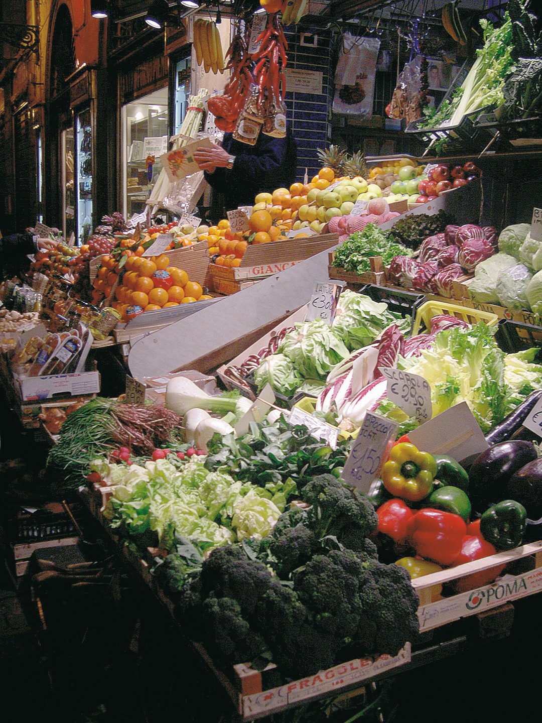 A fruits and vegetable market in Bologna 