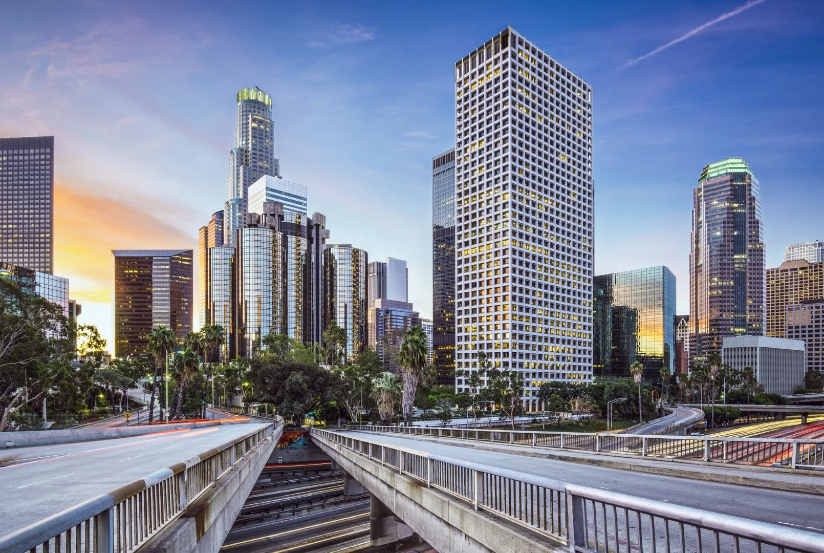 An image of downtown LA, one of the best places to visit on a day trip from Palm Springs