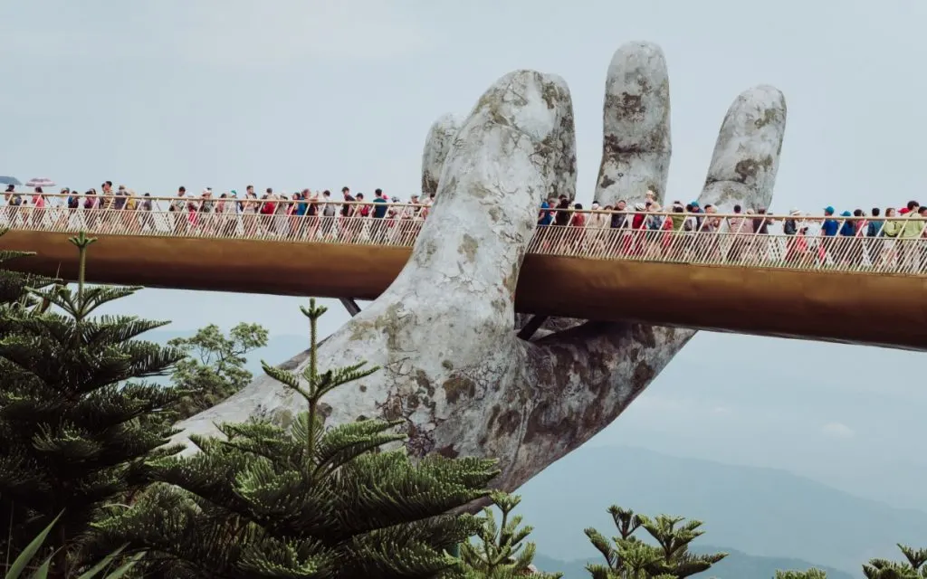 Golden Bridge at Ba Na Hills theme park