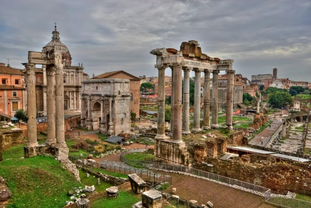 Ruins in the Roman Forum, seen from Campidoglio