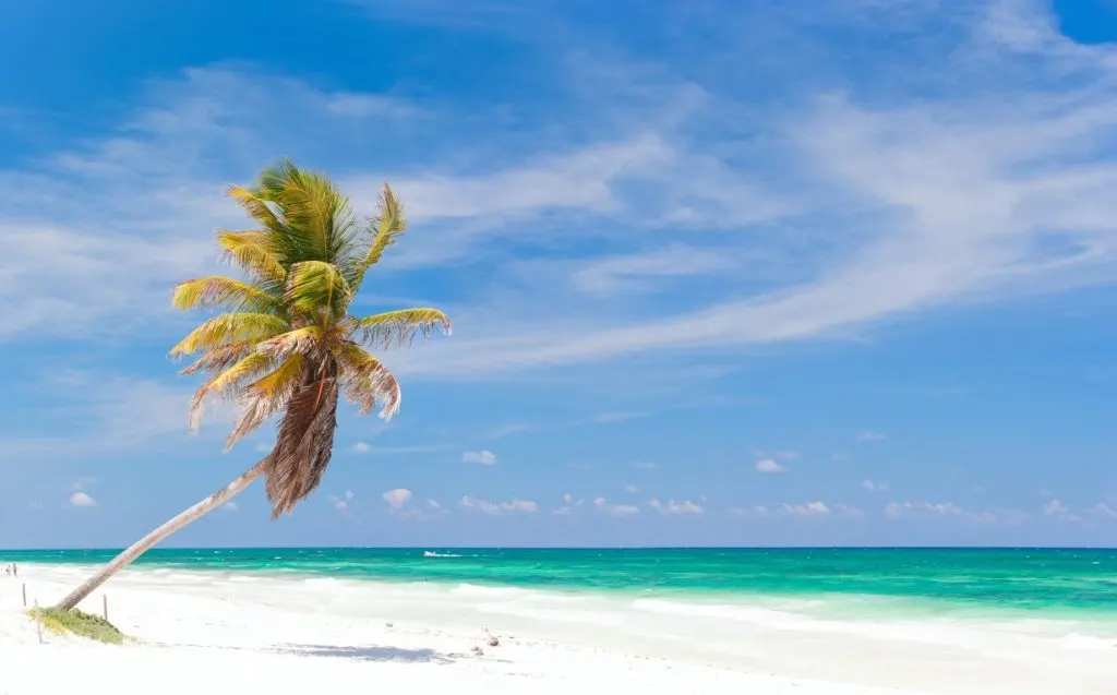 Playa Paraiso, a beautiful beach in Tulum.