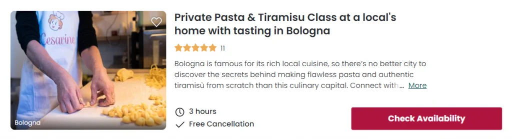 Private Pasta & Tiramisu Class at a local's home with tasting in Bologna 