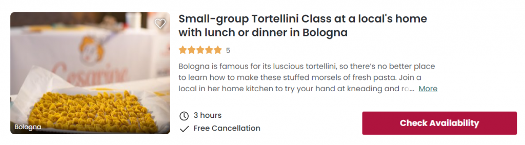 Small-Group Tortellini Class at a local's home with lunch or dinner in Bologna 