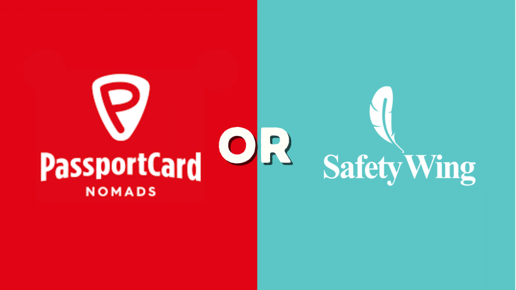 Image of the two logos - PassportCard Nomads vs SafetyWing