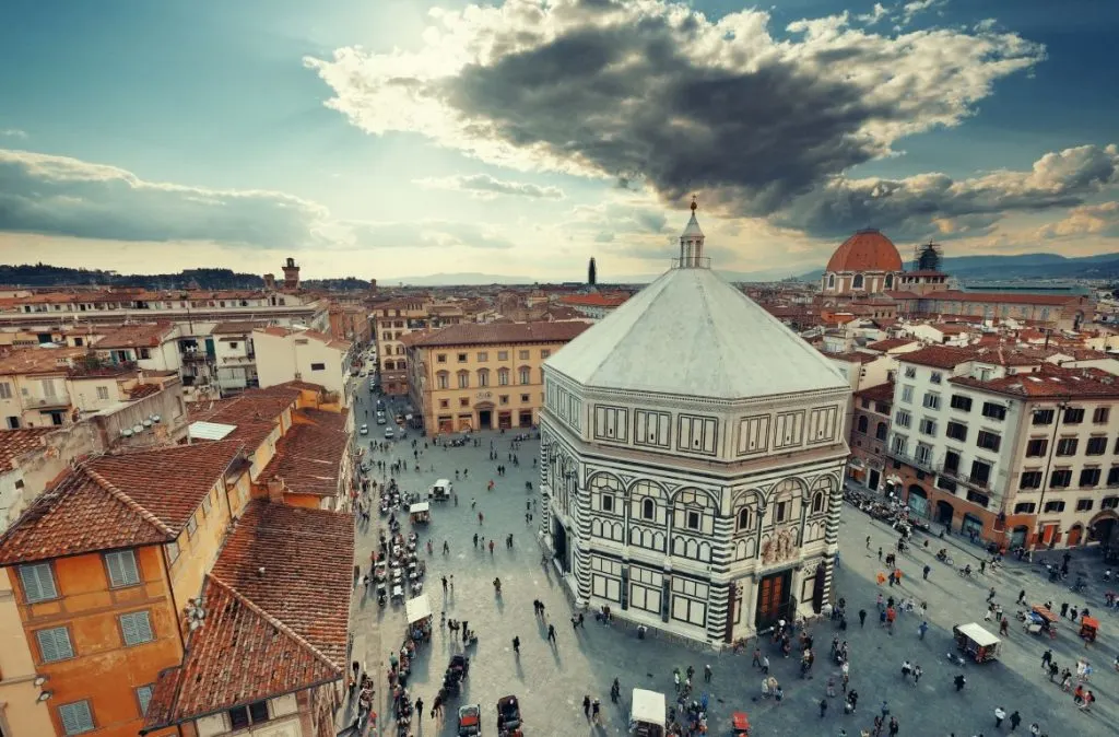 Piazza del Duomo seen from above 