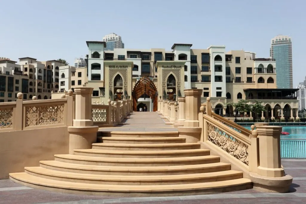 Entrance to the Souk Al Bahar in Dubai 