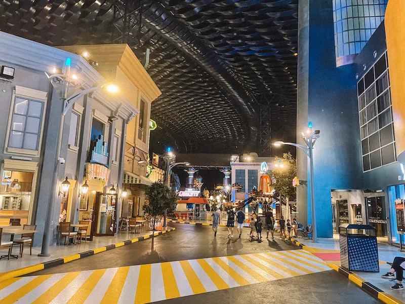 Dining area at IMG Worlds of Adventure theme park