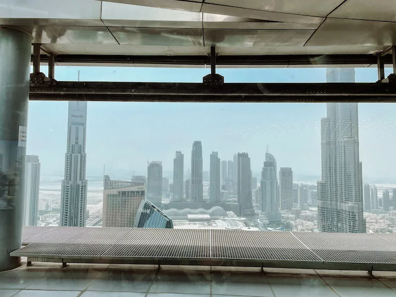 Dubai buildings seen from a viewpoint