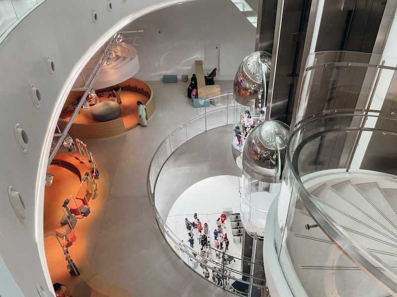 The inside of Museum of the Future building