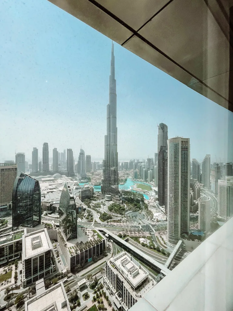 Views of the Burj Khalifa and surrounding skyscrapers