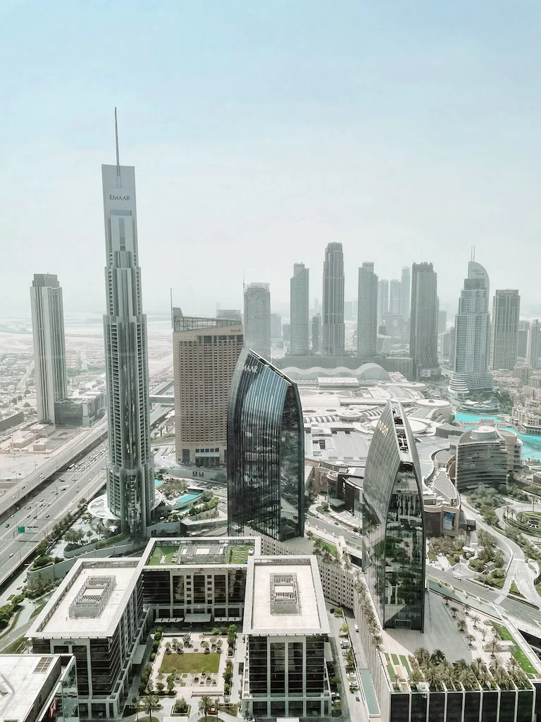 Skyscrapers in Dubai seen from above