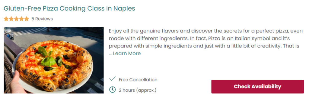 Gluten-Free Pizza Cooking Class in Naples