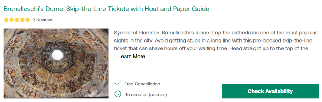 Brunelleschi's Dome: Skip-the-Line Tickets with Host and Paper Guide