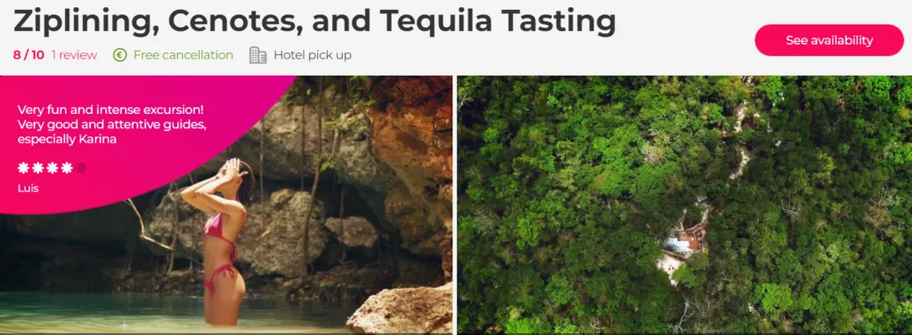 Ziplining, Cenotes, and Tequila Tasting