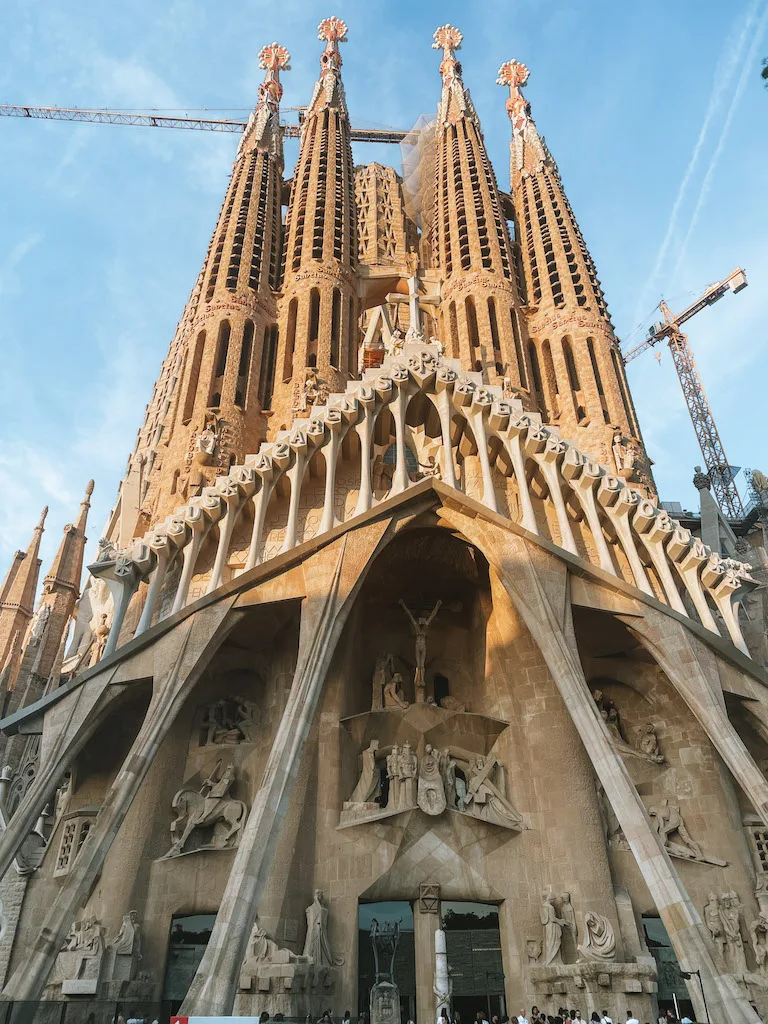 Image of the Sagrada Familia in Barcelona still under construction.