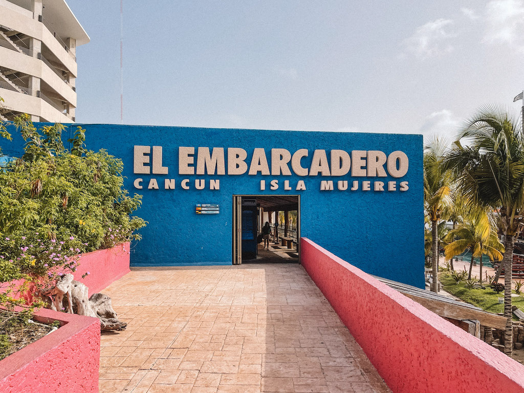 El Embarcadero ferry terminal in Cancun Hotel zone where passengers can take the ferry to Isla Mujeres.