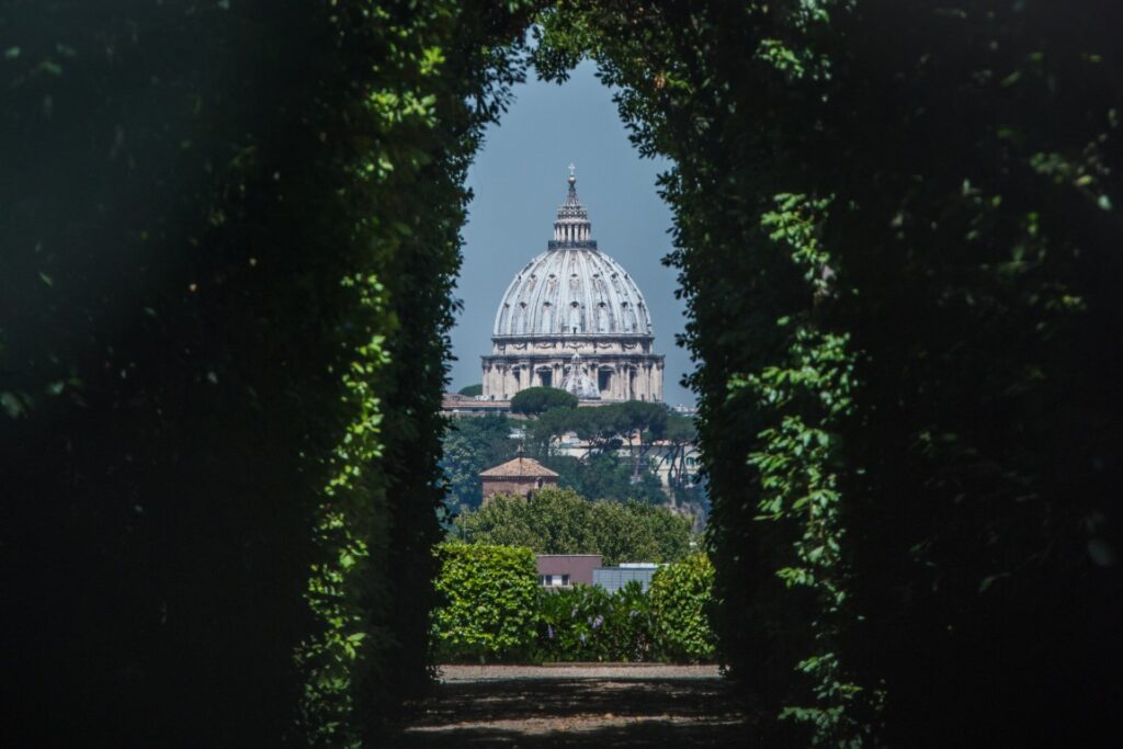 St Peter's Basilica seen through the Aventine Keyhole