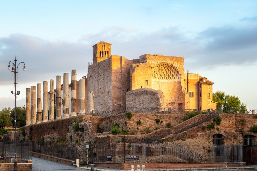 An image of the ruins of Domus Aurea in Rome