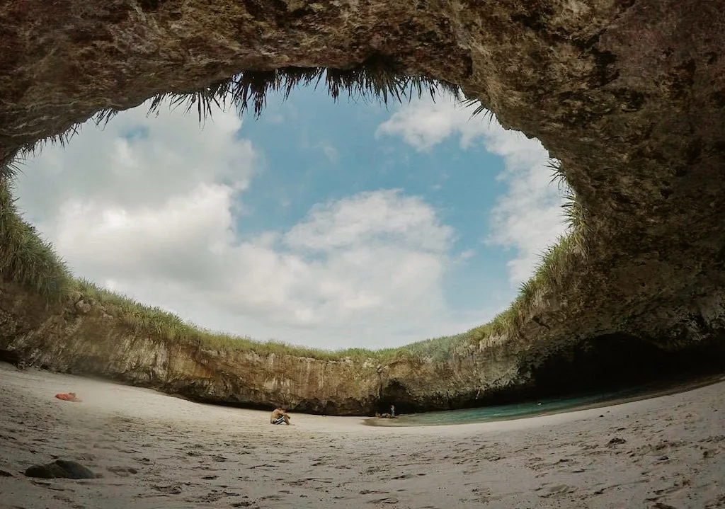 Hidden beach at Marietas islands