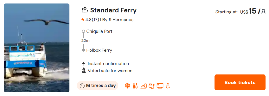 Ferry to Holbox 