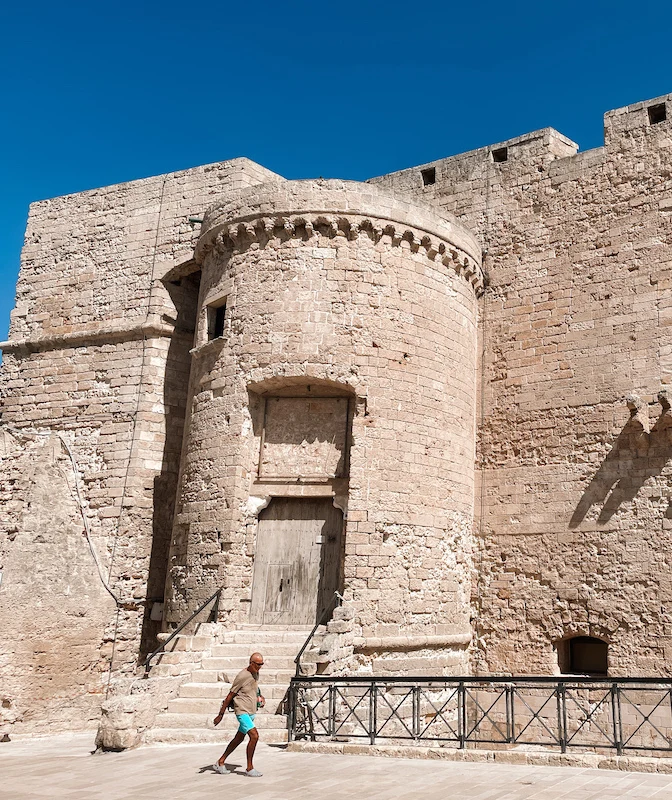 An old tower in a castle 