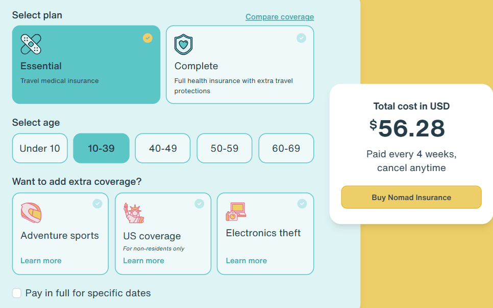 pricing of the Essential Insurance Plan 