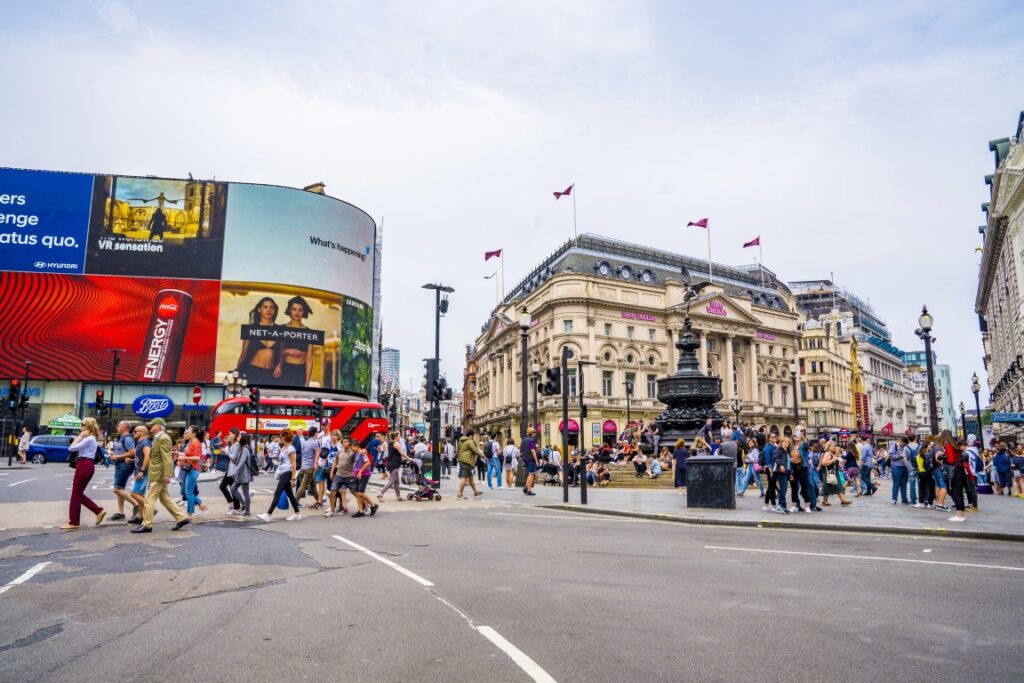 Piccadilly Circus in London